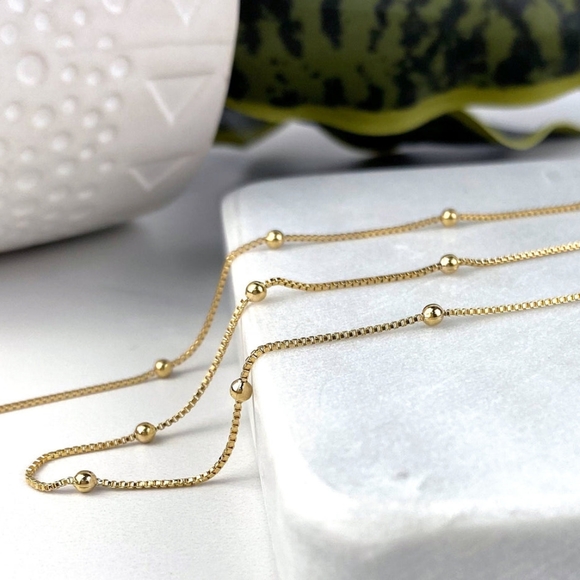 18k Gold Filled Satellite Chain - Picture 4 of 7